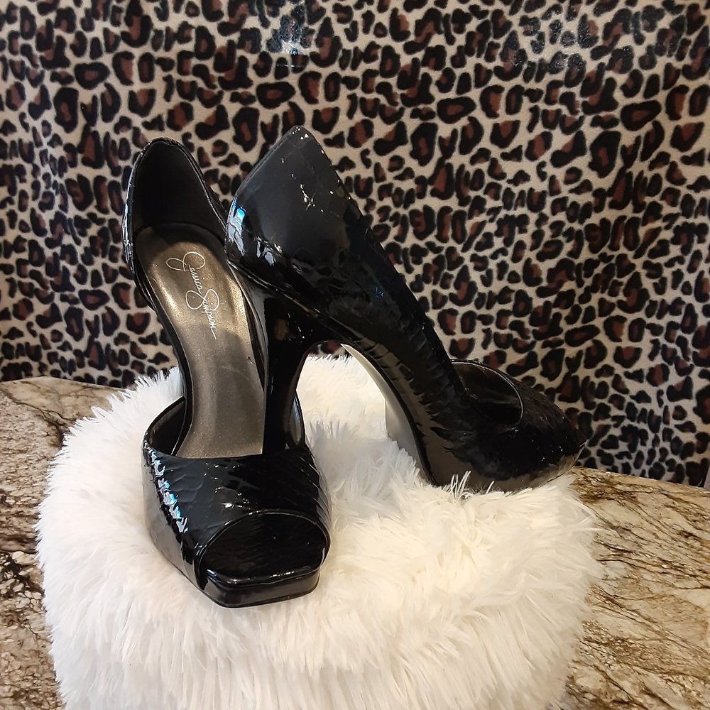 Jessica Simpson Skinned Side Out Peep Toe - 10 - $90